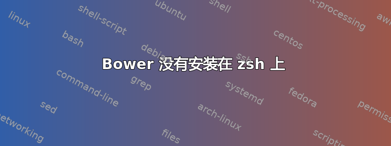 Bower 没有安装在 zsh 上