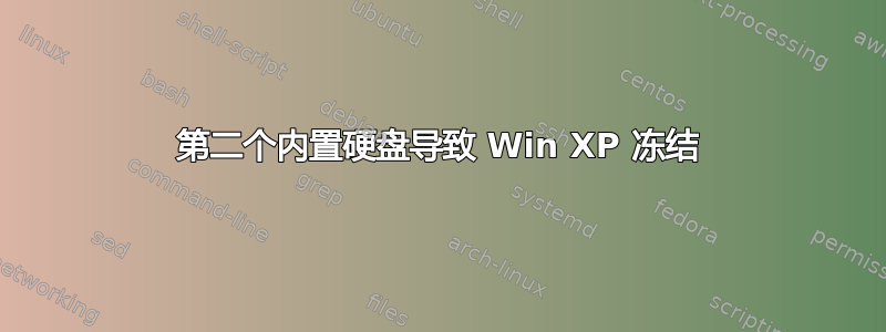 第二个内置硬盘导致 Win XP 冻结