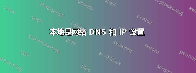 本地是网络 DNS 和 IP 设置