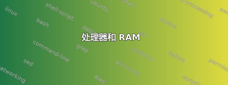 处理器和 RAM 