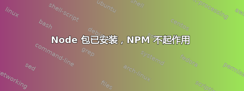 Node 包已安装，NPM 不起作用