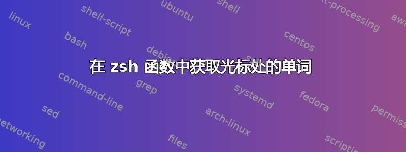 在 zsh 函数中获取光标处的单词