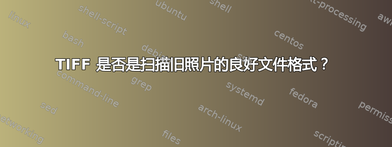 TIFF 是否是扫描旧照片的良好文件格式？