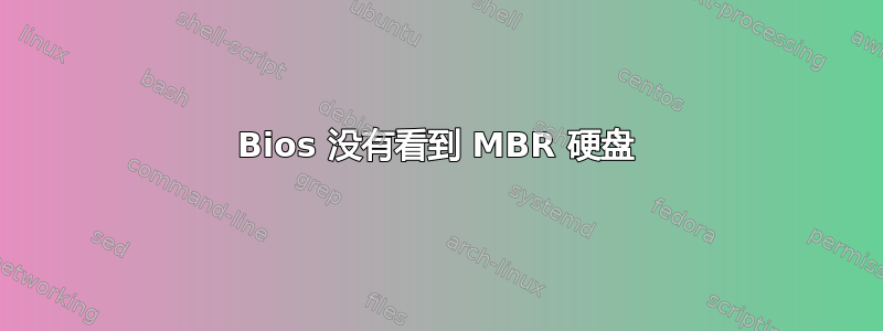 Bios 没有看到 MBR 硬盘