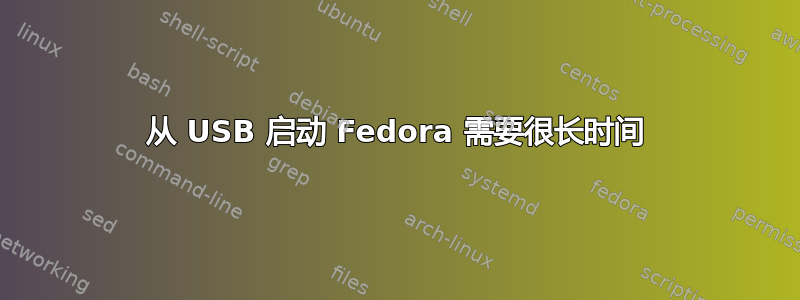 从 USB 启动 Fedora 需要很长时间