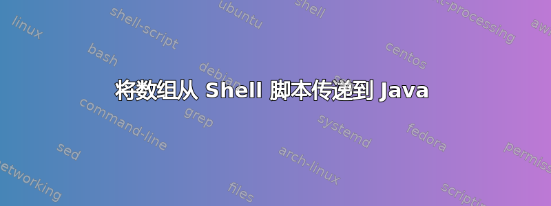 将数组从 Shell 脚本传递到 Java