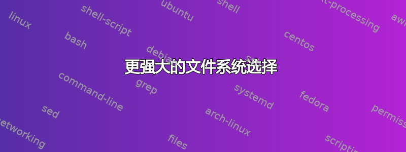 更强大的文件系统选择