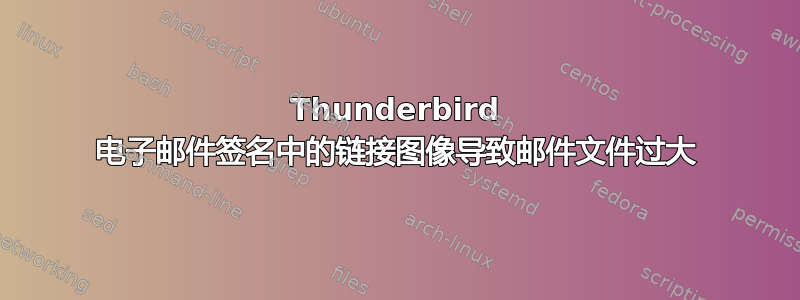 Thunderbird 电子邮件签名中的链接图像导致邮件文件过大