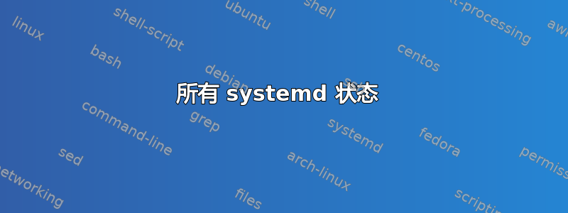 所有 systemd 状态 