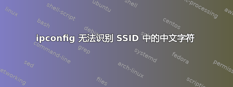 ipconfig 无法识别 SSID 中的中文字符