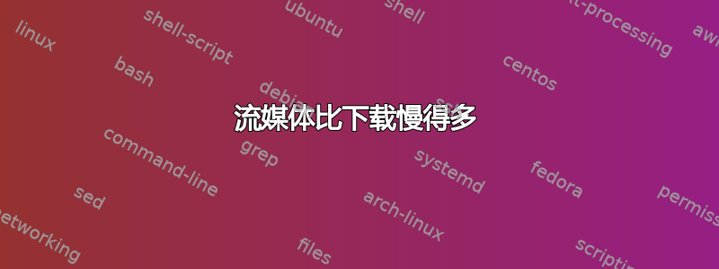 流媒体比下载慢得多