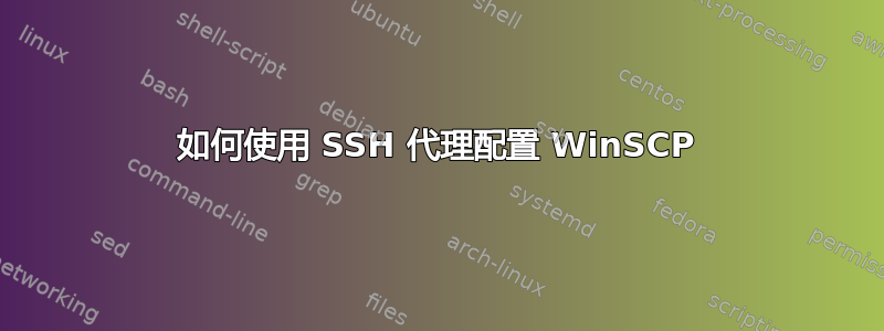 如何使用 SSH 代理配置 WinSCP