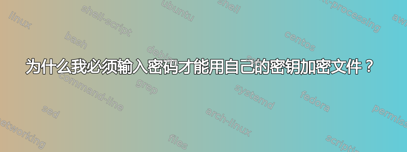 为什么我必须输入密码才能用自己的密钥加密文件？