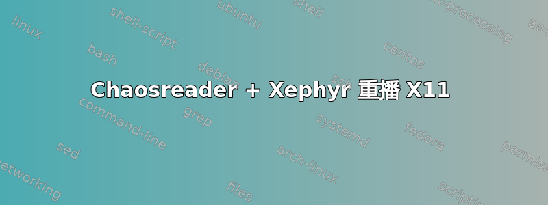 Chaosreader + Xephyr 重播 X11