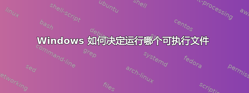 Windows 如何决定运行哪个可执行文件