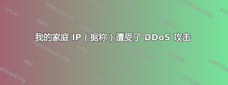 我的家庭 IP（据称）遭受了 DDoS 攻击