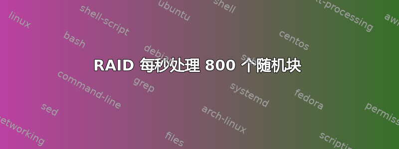 RAID 每秒处理 800 个随机块