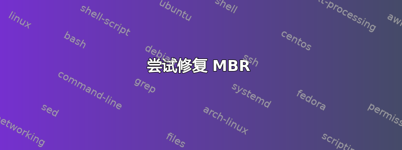 尝试修复 MBR