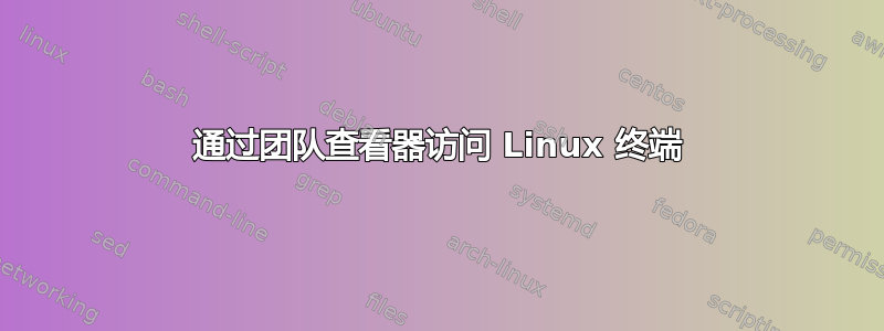 通过团队查看器访问 Linux 终端