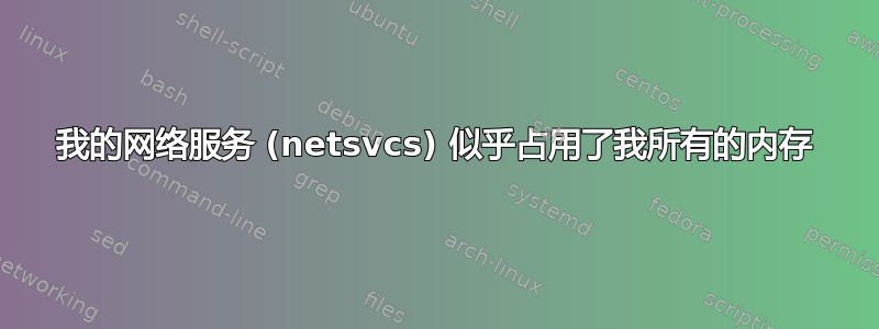 我的网络服务 (netsvcs) 似乎占用了我所有的内存