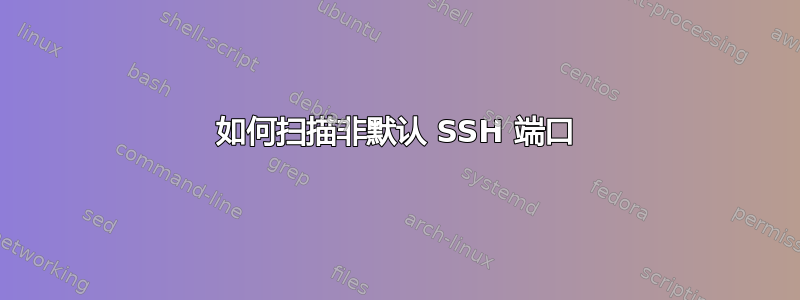 如何扫描非默认 SSH 端口