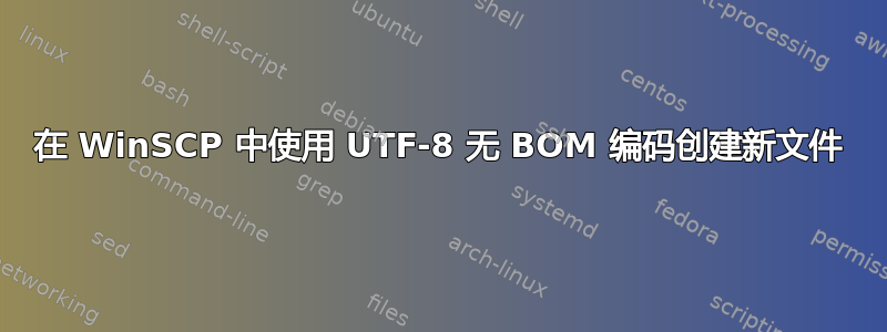 在 WinSCP 中使用 UTF-8 无 BOM 编码创建新文件