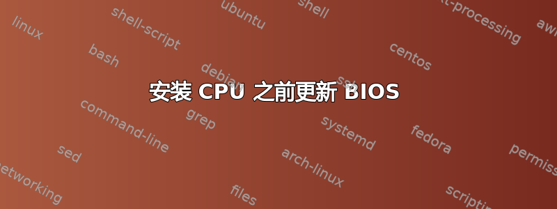 安装 CPU 之前更新 BIOS