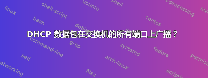 DHCP 数据包在交换机的所有端口上广播？