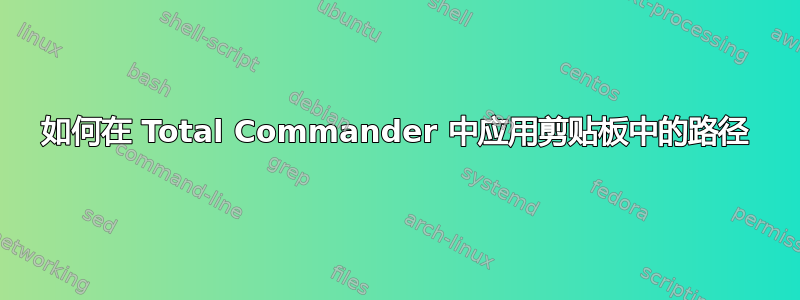 如何在 Total Commander 中应用剪贴板中的路径