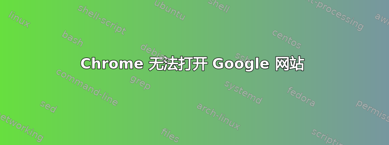 Chrome 无法打开 Google 网站