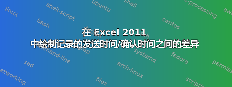 在 Excel 2011 中绘制记录的发送时间/确认时间之间的差异