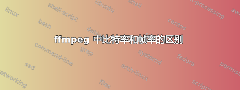 ffmpeg 中比特率和帧率的区别