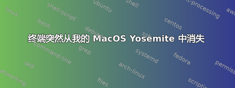 终端突然从我的 MacOS Yosemite 中消失