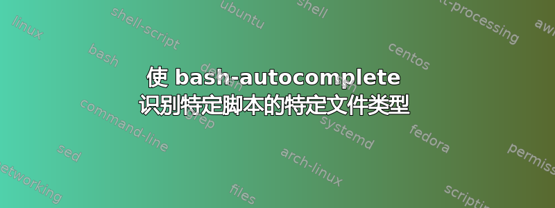 使 bash-autocomplete 识别特定脚本的特定文件类型