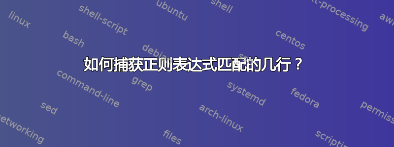 如何捕获正则表达式匹配的几行？