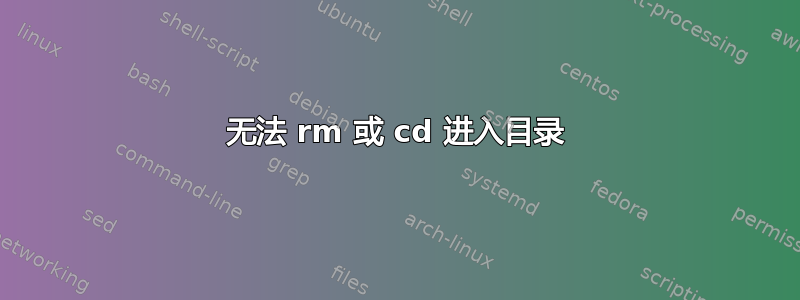 无法 rm 或 cd 进入目录