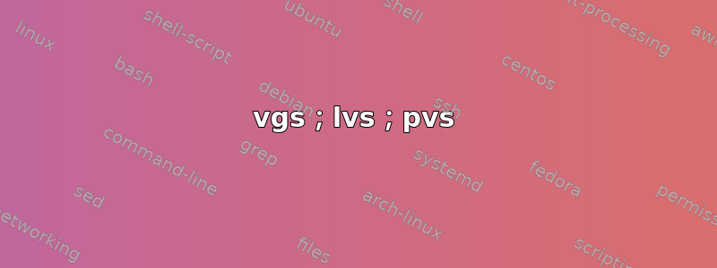 vgs；lvs；pvs