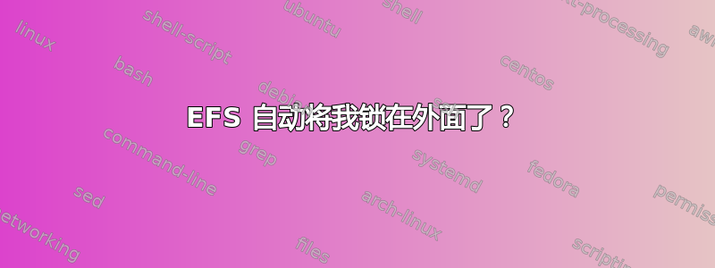 EFS 自动将我锁在外面了？