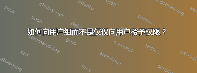 如何向用户组而不是仅仅向用户授予权限？