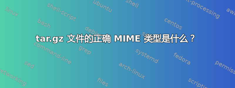 tar.gz 文件的正确 MIME 类型是什么？