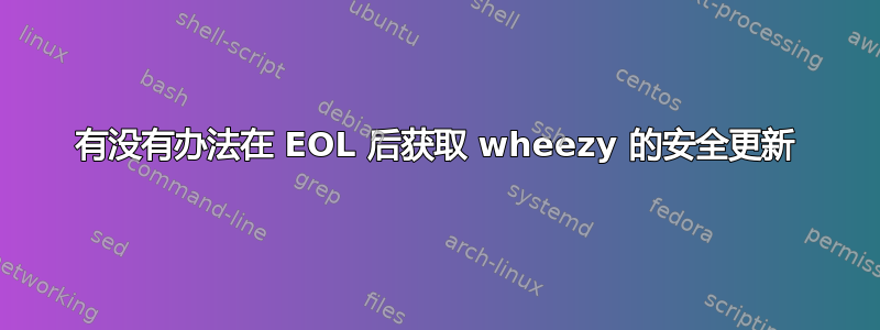 有没有办法在 EOL 后获取 wheezy 的安全更新