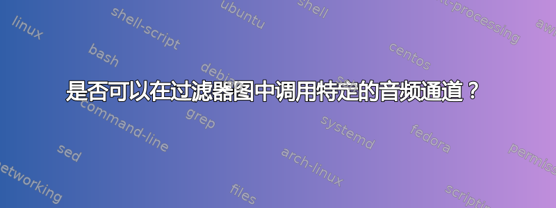 是否可以在过滤器图中调用特定的音频通道？