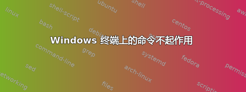 Windows 终端上的命令不起作用