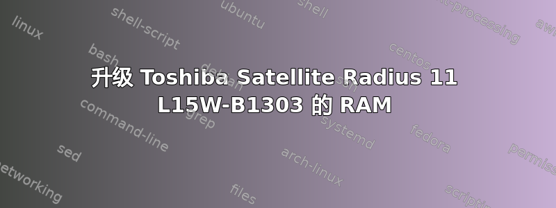 升级 Toshiba Satellite Radius 11 L15W-B1303 的 RAM