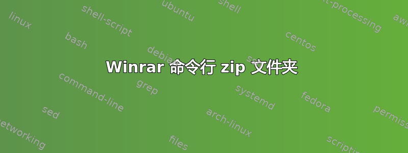 Winrar 命令行 zip 文件夹