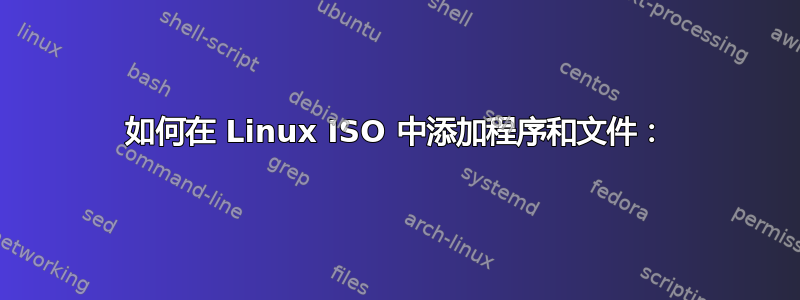 如何在 Linux ISO 中添加程序和文件：