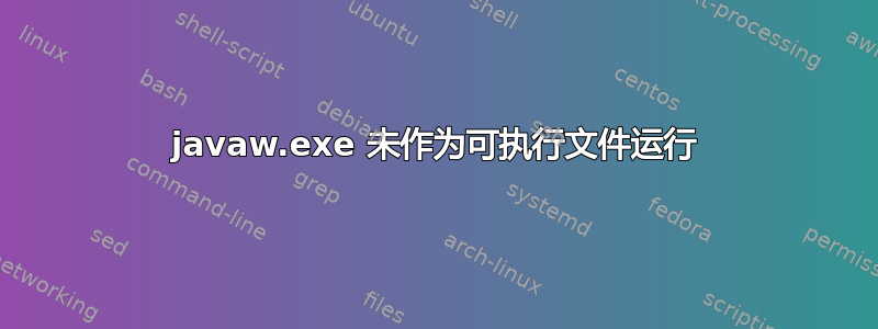 javaw.exe 未作为可执行文件运行