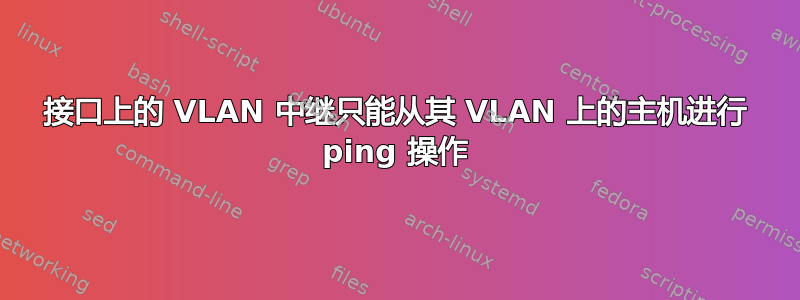 接口上的 VLAN 中继只能从其 VLAN 上的主机进行 ping 操作