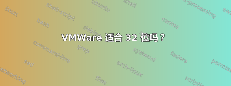 VMWare 适合 32 位吗？