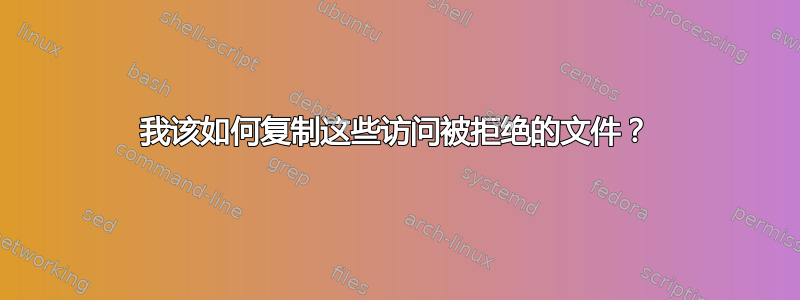 我该如何复制这些访问被拒绝的文件？